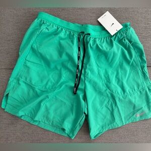 Nike Shorts Mens L Green Flex Stride Dri-Fit 7" Running Athletic